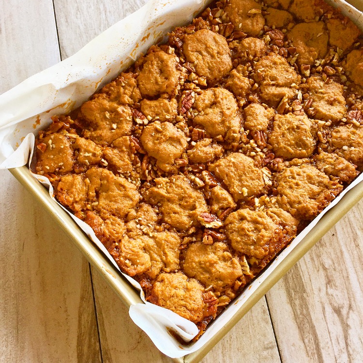 Caramel Pumpkin Pecan Bars